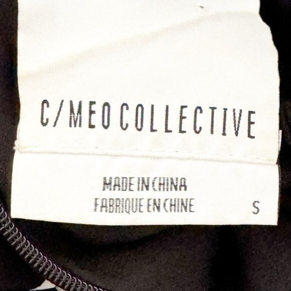 C/MEO COLLECTIVE Cameo Power Trip Black Print dress Small - Picture 9 of 9